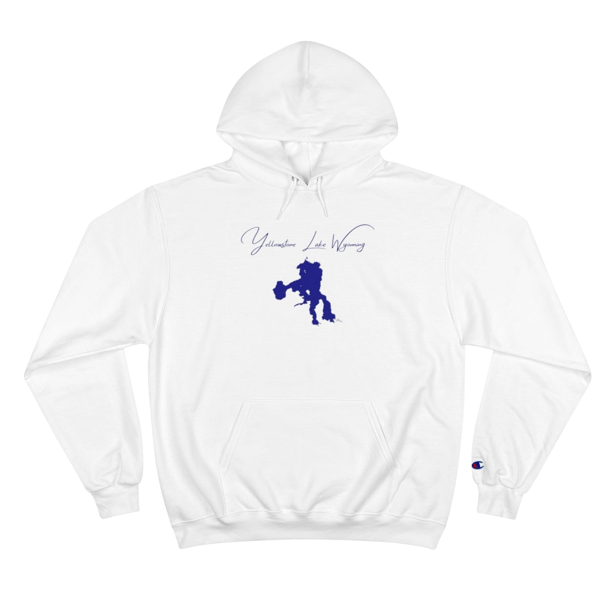 Wyoming  Yellowstone  Lake  Hoodie  front  position  view  from  front  white.webp