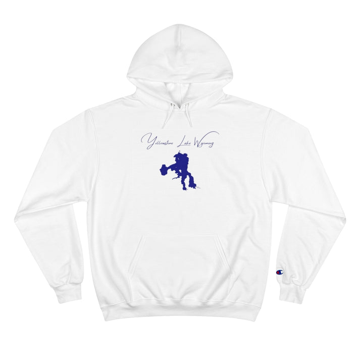 Wyoming  Yellowstone  Lake  Hoodie  front  position  view  from  front  white.webp