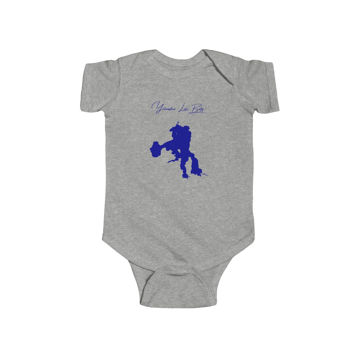 Wyoming  Yellowstone  Lake  Onesie  front  position  view  from  front  heather.webp