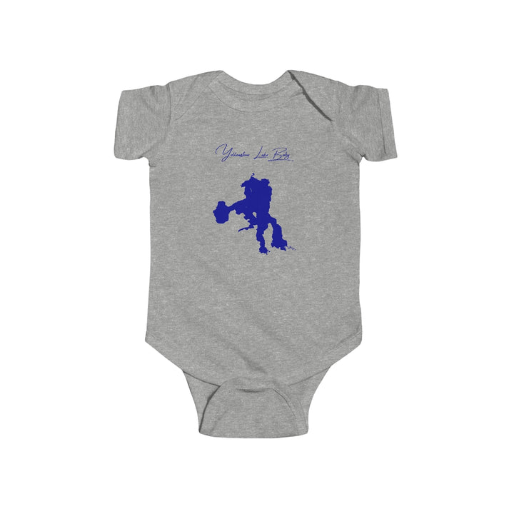 Wyoming  Yellowstone  Lake  Onesie  front  position  view  from  front  heather.webp