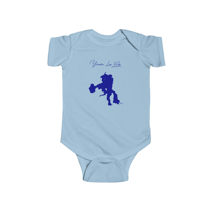 Wyoming  Yellowstone  Lake  Onesie  front  position  view  from  front  light  blue.webp