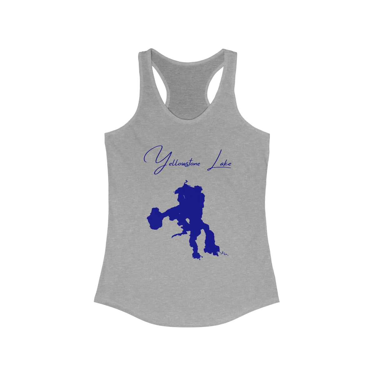 Wyoming  Yellowstone  Lake  Racerback-Tank  front  position  view  from  front  heather  grey.webp