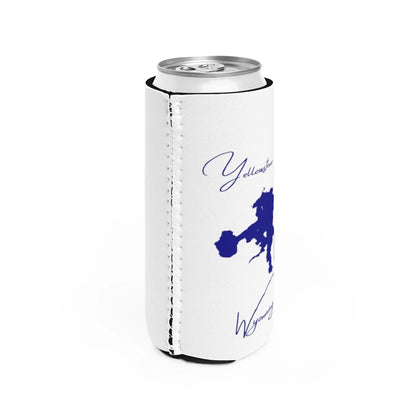 Wyoming  Yellowstone  Lake  Slim  Can  Koozie  all  position  view  from  right  white.webp