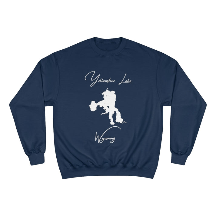 Wyoming  Yellowstone  Lake  Sweatshirt  front  position  view  from  front  navy.webp