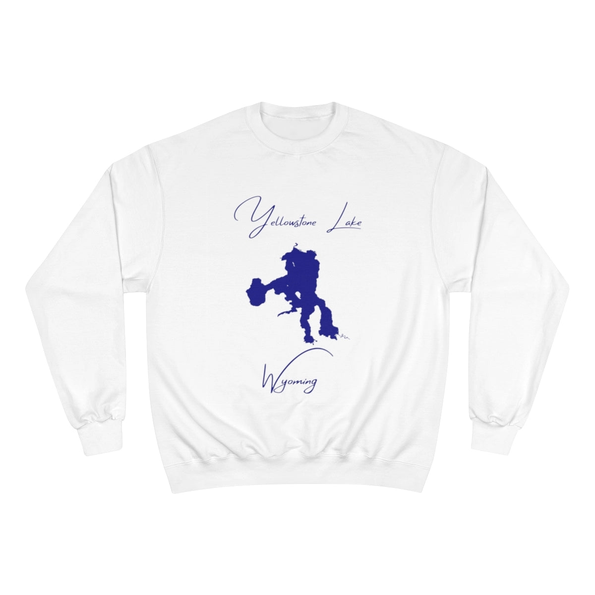 Wyoming  Yellowstone  Lake  Sweatshirt  front  position  view  from  front  white.webp