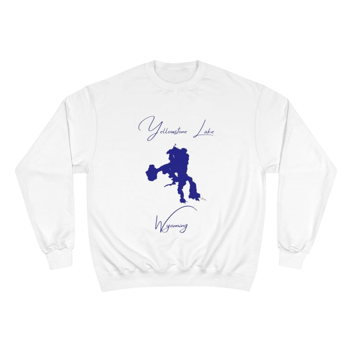 Wyoming  Yellowstone  Lake  Sweatshirt  front  position  view  from  front  white.webp