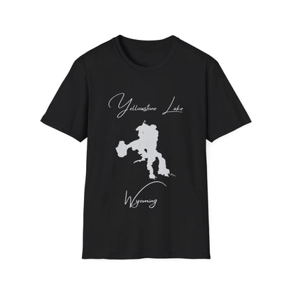 Wyoming  Yellowstone  Lake  T-shirt  front  position  view  from  front  black.webp