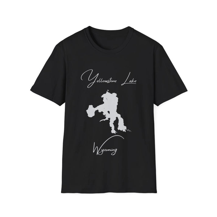 Wyoming  Yellowstone  Lake  T-shirt  front  position  view  from  front  black.webp