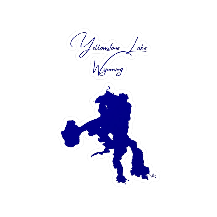 Wyoming  Yellowstone  Lake  Vinyl  Decal  other  position  view  from  front  4  x  6.webp