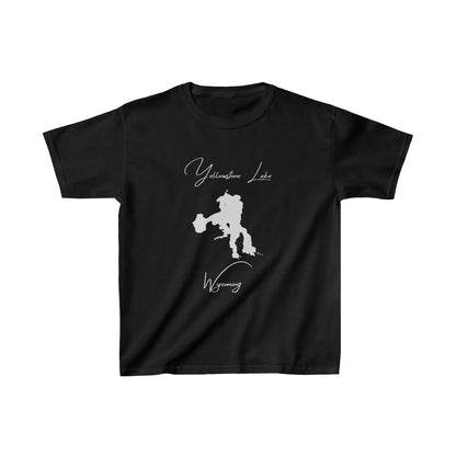 Wyoming  Yellowstone  Lake  Youth  T-shirt  front  position  view  from  front  black.webp