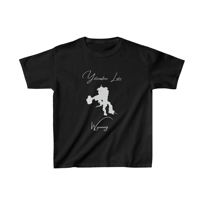 Wyoming  Yellowstone  Lake  Youth  T-shirt  front  position  view  from  front  black.webp