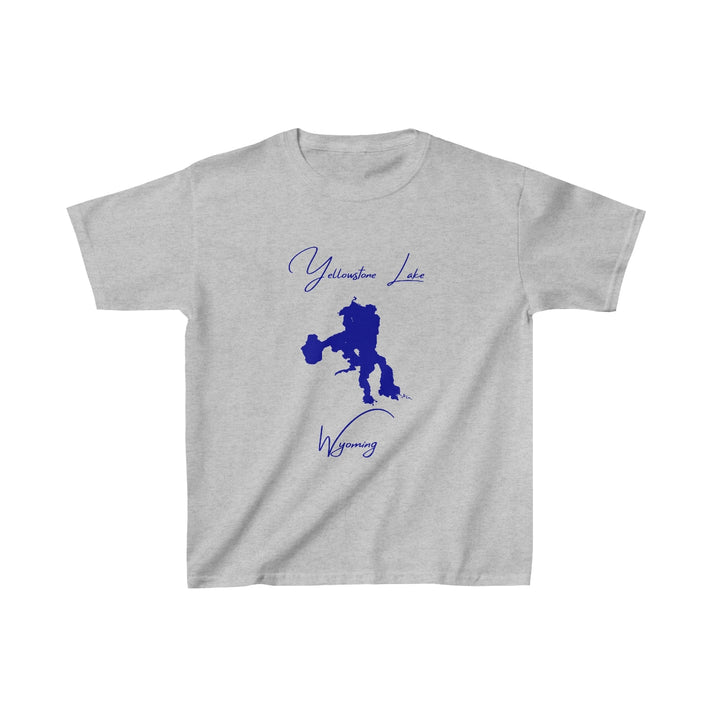Wyoming  Yellowstone  Lake  Youth  T-shirt  front  position  view  from  front  sport  grey.webp