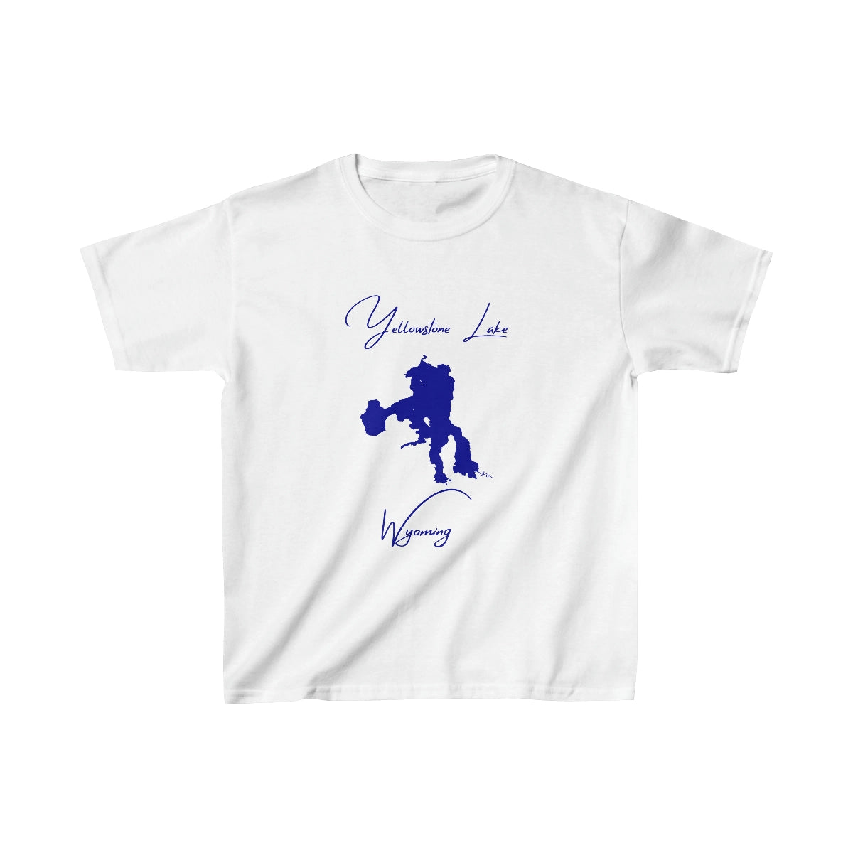 Wyoming  Yellowstone  Lake  Youth  T-shirt  front  position  view  from  front  white.webp