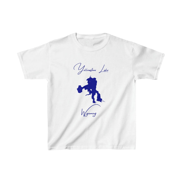 Wyoming  Yellowstone  Lake  Youth  T-shirt  front  position  view  from  front  white.webp