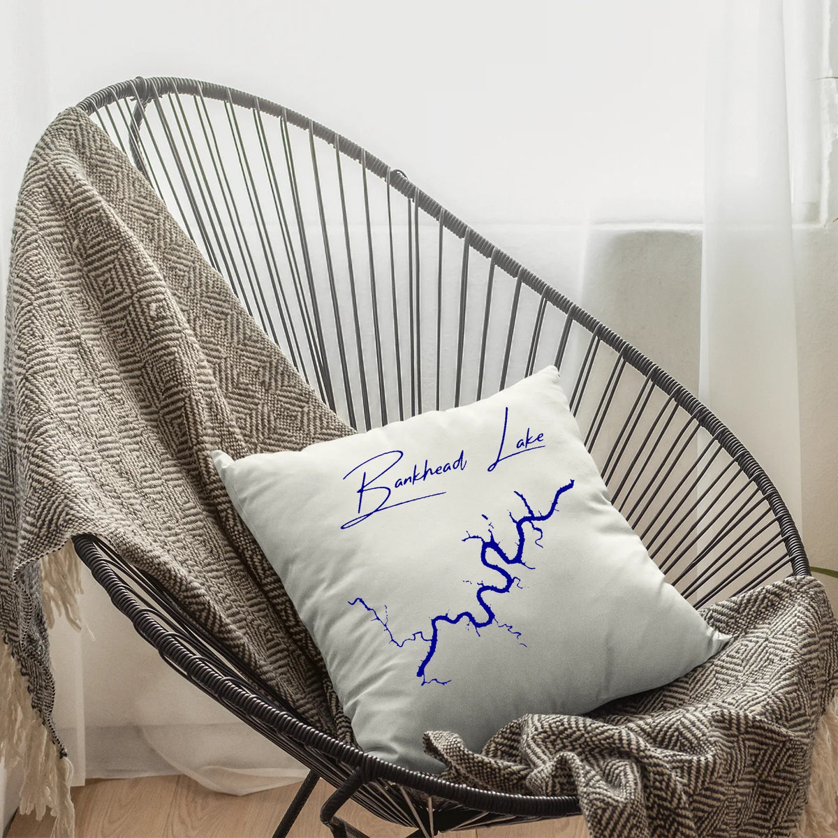 lifestyle image of Bankhead Lake Alabama Pillow