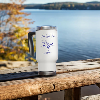 lifestyle image of Lewis Smith Lake Alabama Travel Mug