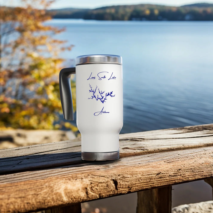 lifestyle image of Lewis Smith Lake Alabama Travel Mug