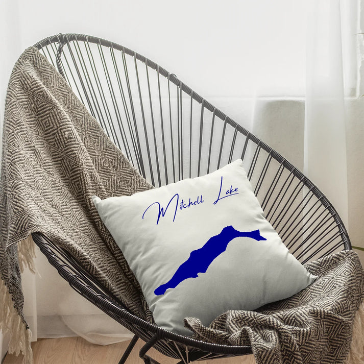 lifestyle image of Mitchell Lake Alabama Pillow