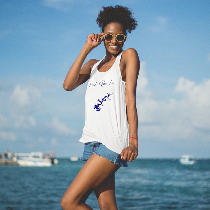 lifestyle image of R.L. Harris Lake Alabama Racerback-Tank