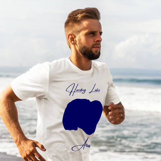 lifestyle image of Harding Lake Alaska T-shirt