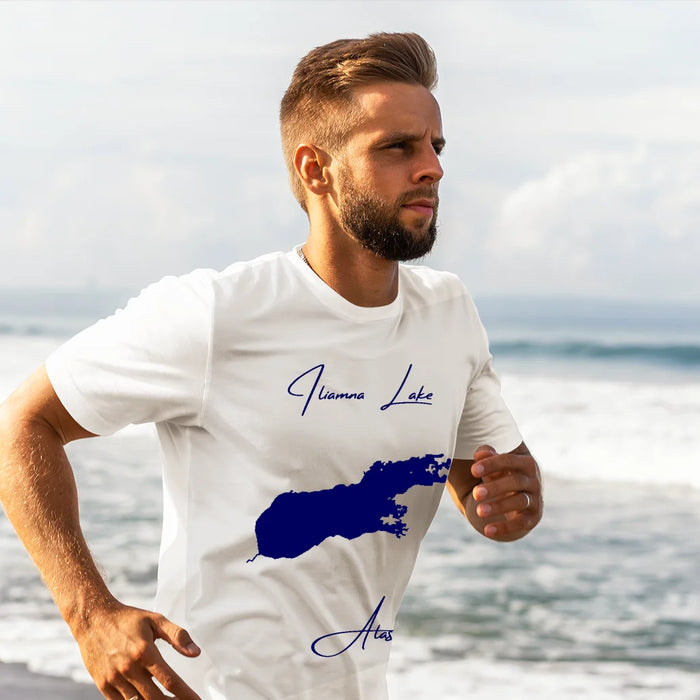 lifestyle image of Iliamna Lake Alaska T-shirt