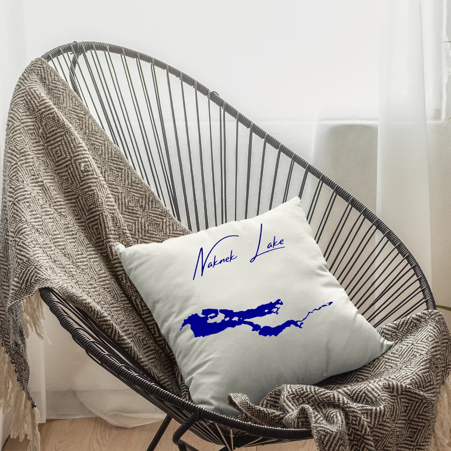 lifestyle image of Naknek Lake Alaska Pillow