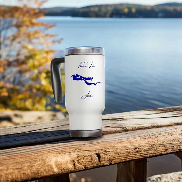 lifestyle image of Naknek Lake Alaska Travel Mug
