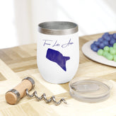Alaska Tanaina Lake  Wine Tumbler lifestyle view