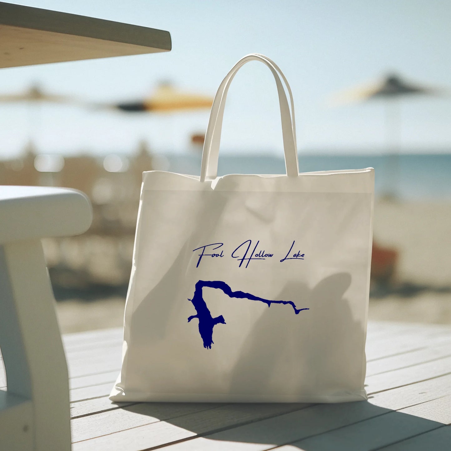 lifestyle image of Fool Hollow Lake Arizona Tote Bag