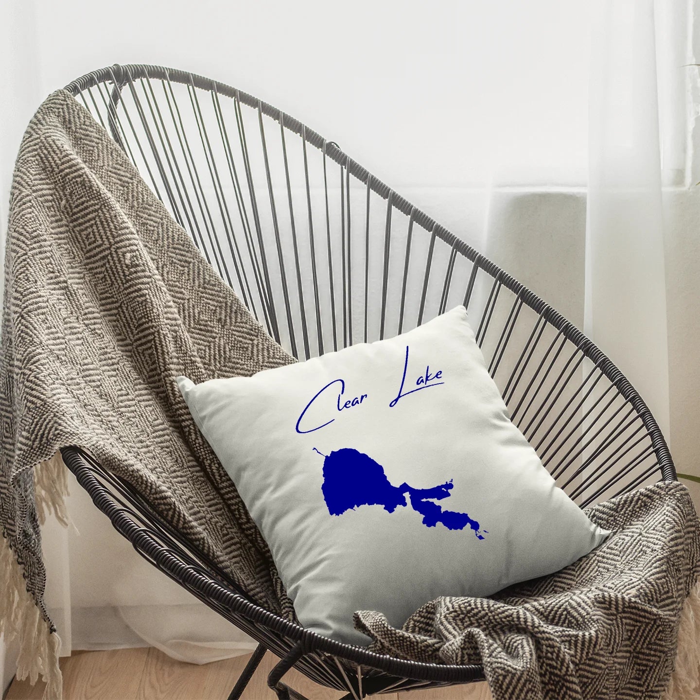 lifestyle image of Clear Lake California Pillow