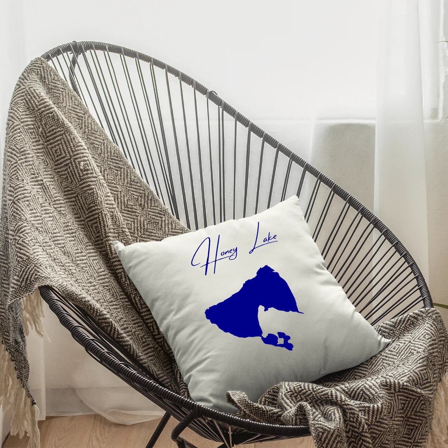 lifestyle image of Honey Lake California Pillow