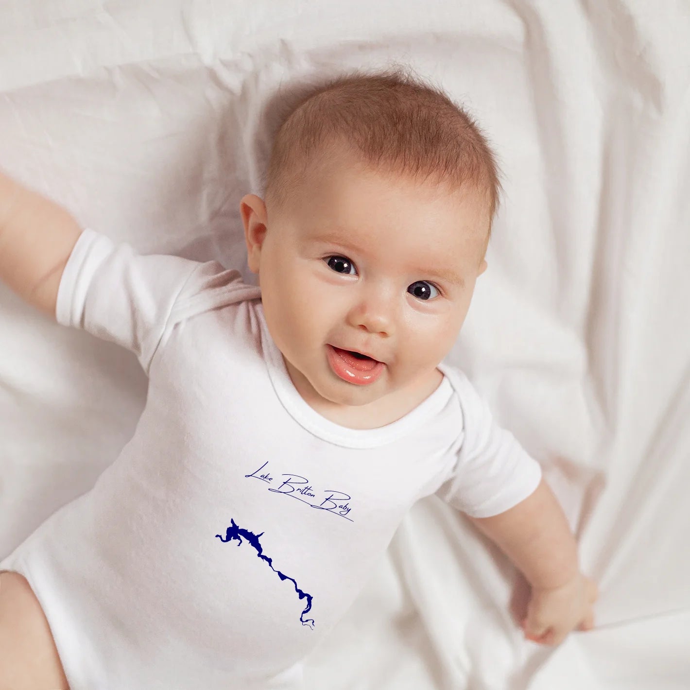 lifestyle image of Lake Britton California Onesie