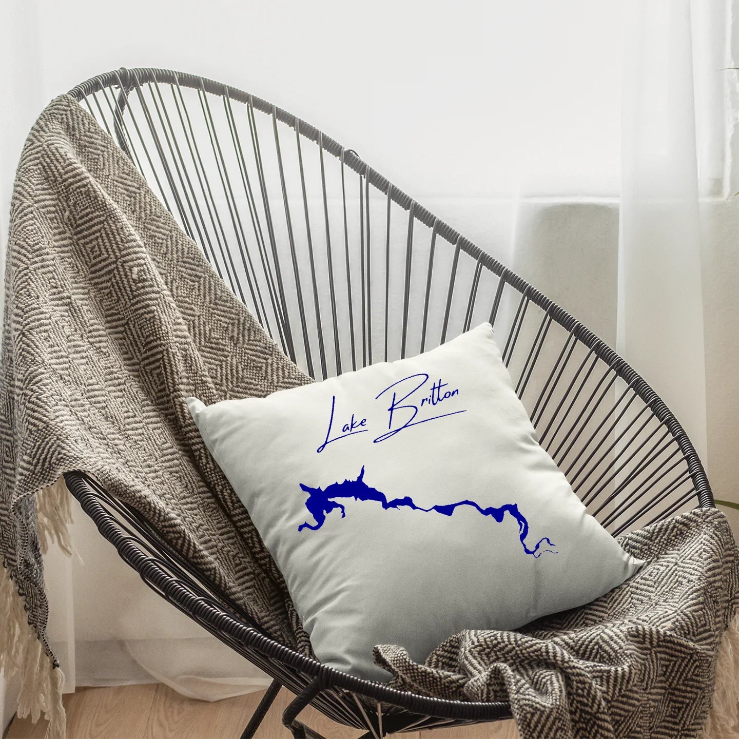 lifestyle image of Lake Britton California Pillow