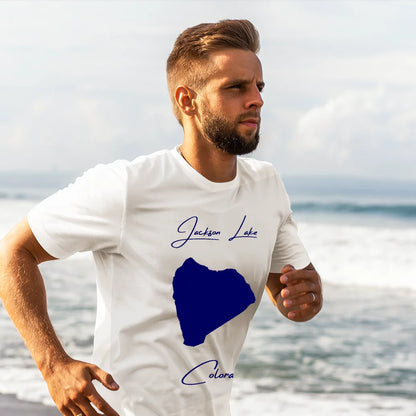 lifestyle image of Jackson Lake Colorado T-shirt