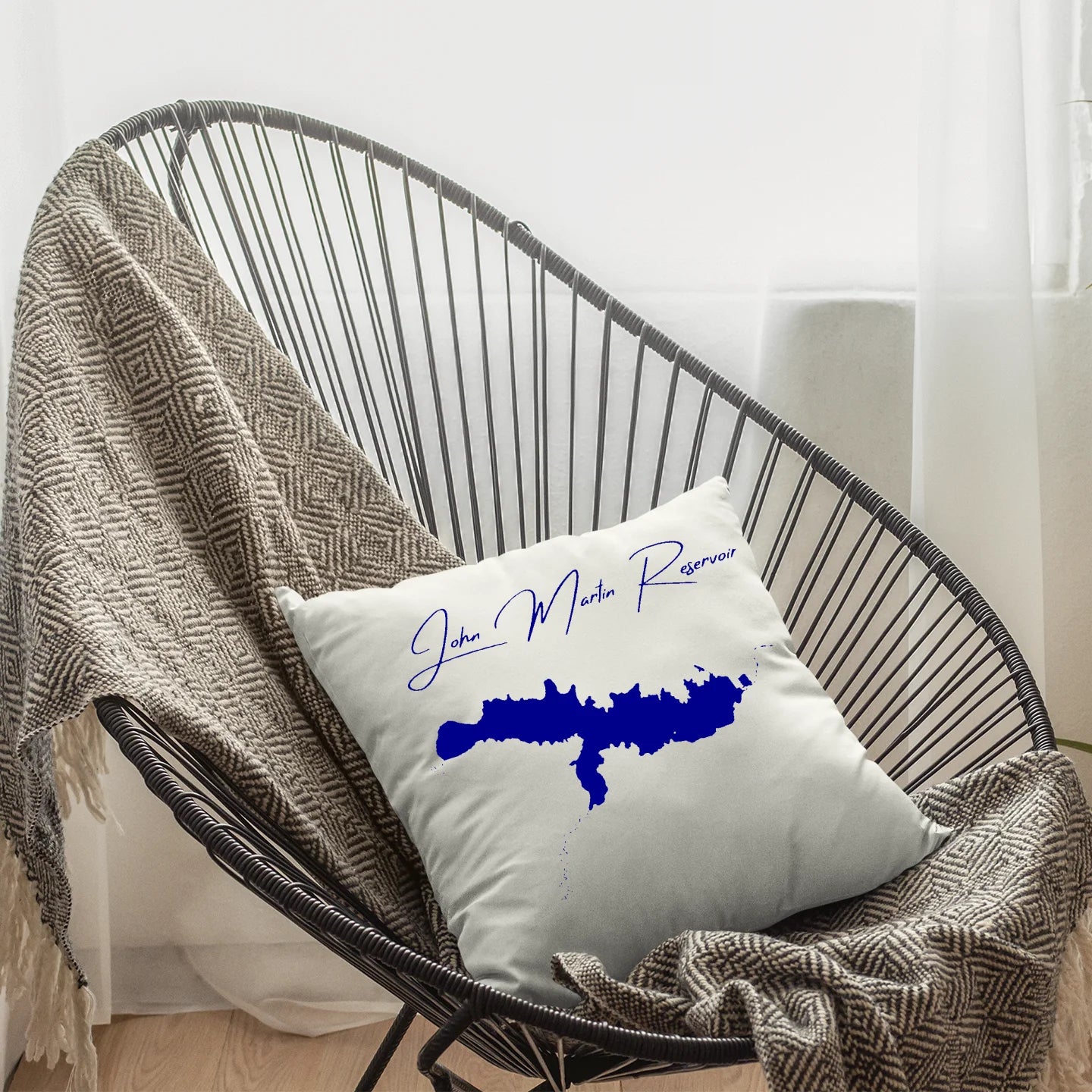 lifestyle image of John Martin Reservoir Colorado Pillow