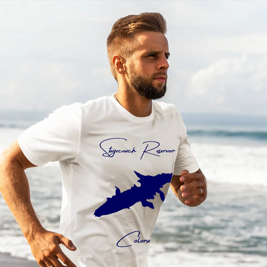 lifestyle image of Stagecoach Reservoir Colorado T-shirt