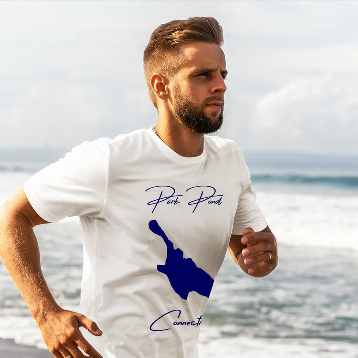 lifestyle image of Park Pond Connecticut T-shirt