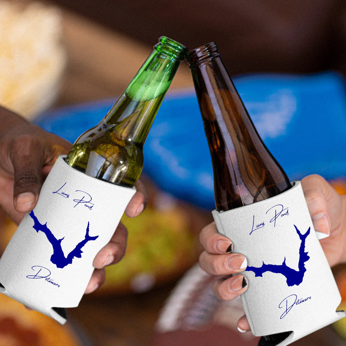 lifestyle image of Lums Pond Delaware Can Koozie