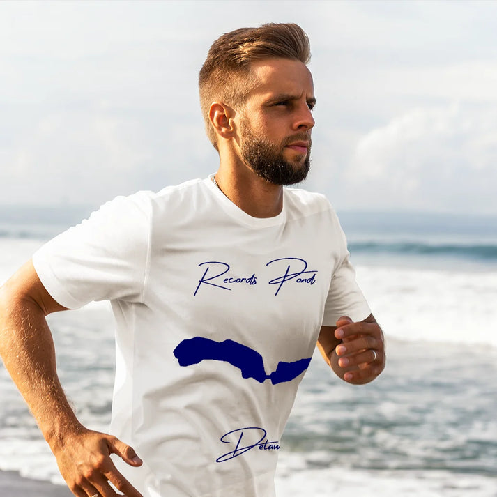 lifestyle image of Records Pond Delaware T-shirt