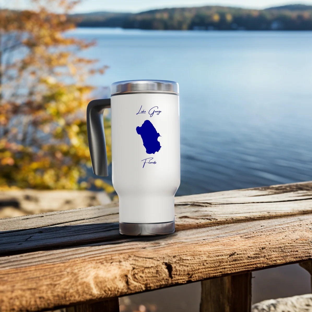 lifestyle image of Lake George Florida Travel Mug