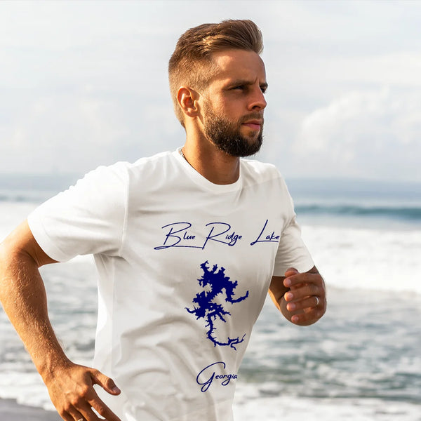 lifestyle image of Blue Ridge Lake Georgia T-shirt