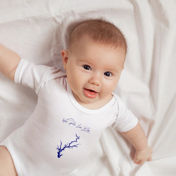 lifestyle image of West Point Lake Georgia Onesie