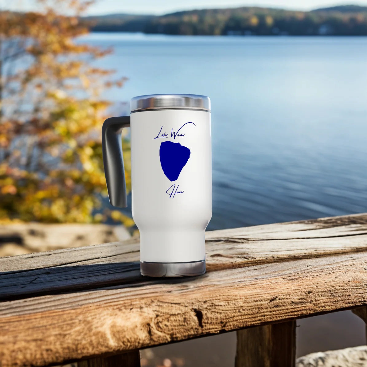 lifestyle image of Lake Waiau Hawaii Travel Mug