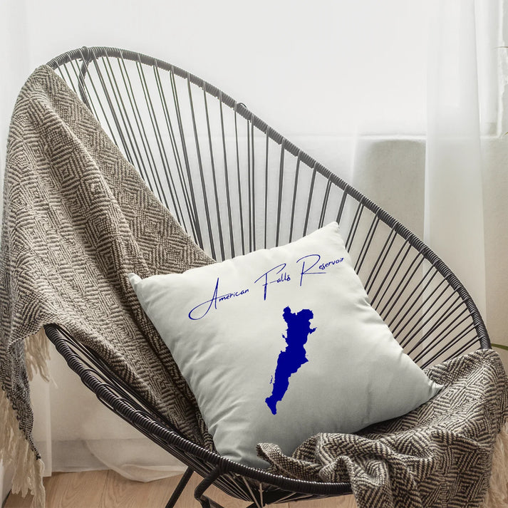 lifestyle image of American Falls Reservoir Idaho Pillow