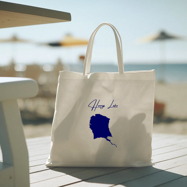 lifestyle image of Henrys Lake Idaho Tote Bag