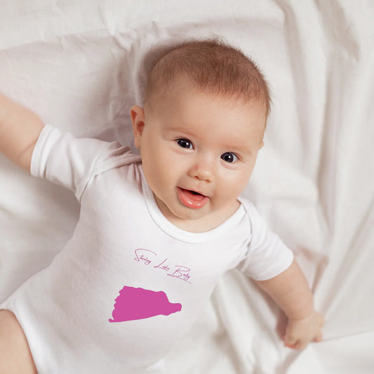 lifestyle image of Stanley Lake Idaho Onesie