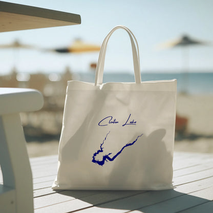 lifestyle image of Clinton Lake Illinois Tote Bag