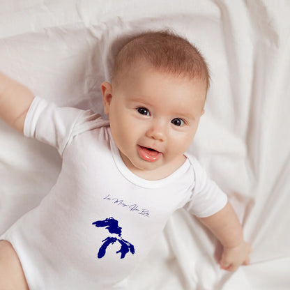 lifestyle image of Lake Michigan-Huron Illinois Onesie