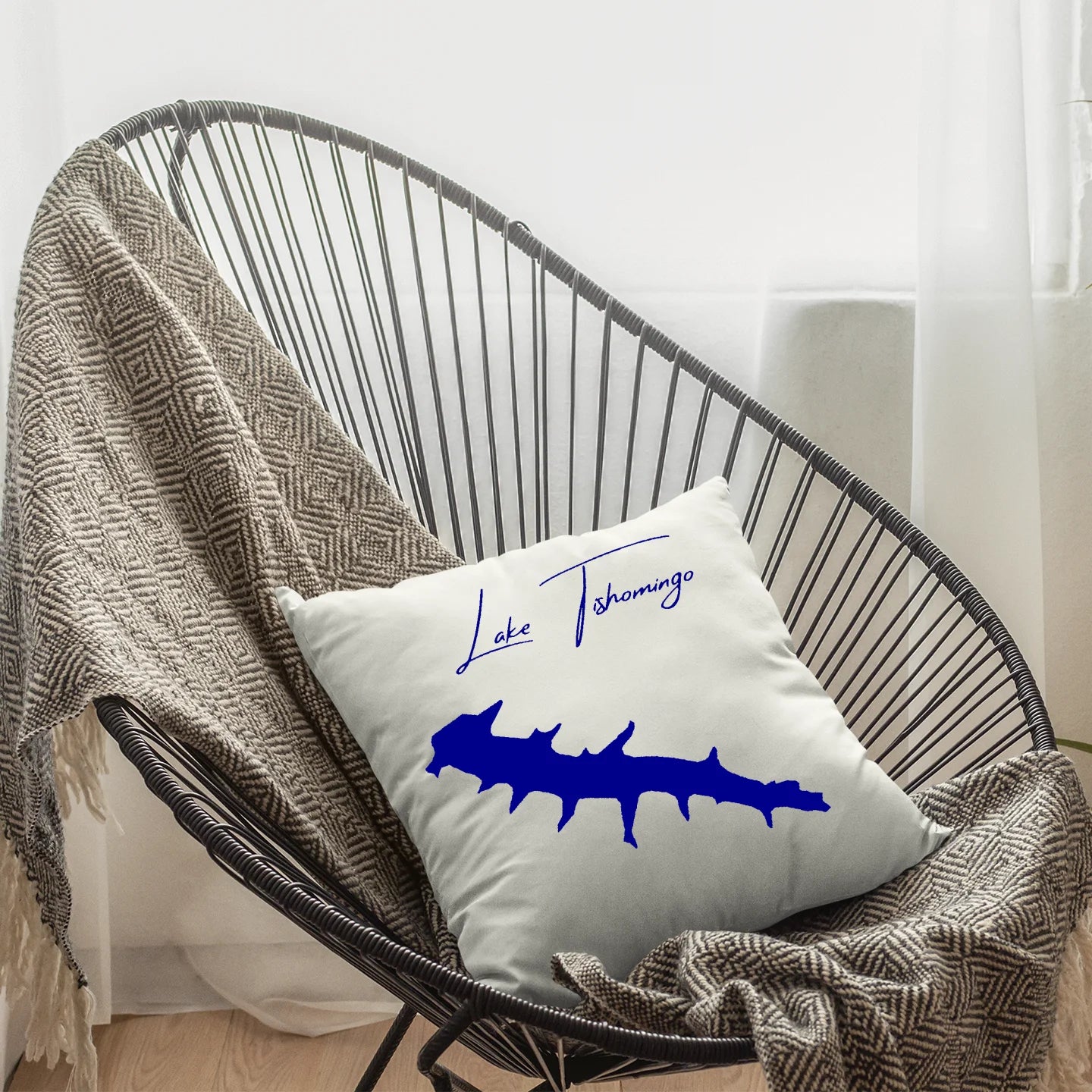 lifestyle image of Lake Tishomingo Illinois Pillow