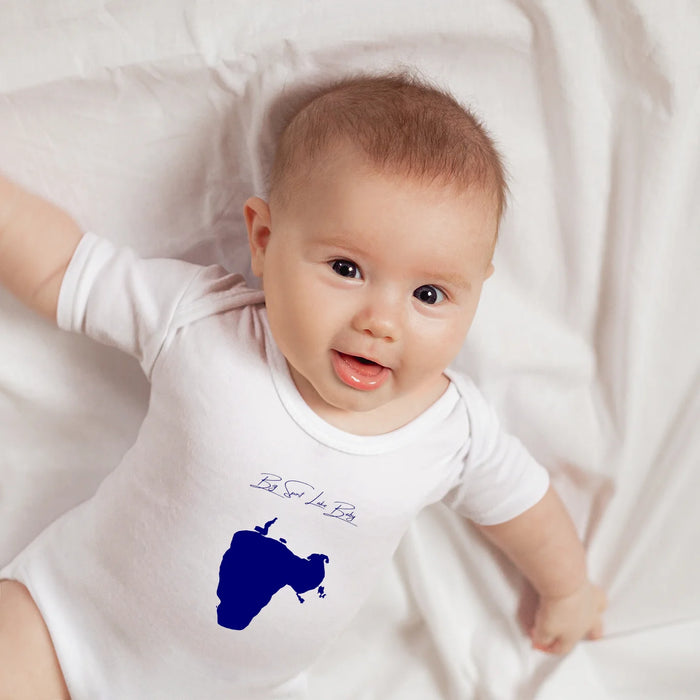 lifestyle image of Big Spirit Lake Iowa Onesie